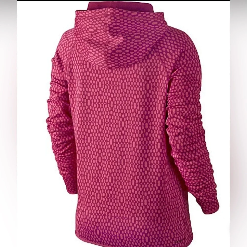 Nike Women's Fuchsia Patterned Hoodie